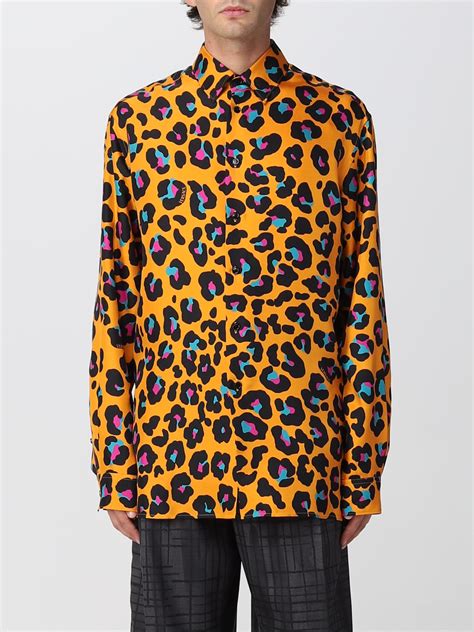 camicia versace leopardo|Camicia in raso jacquard Leopard .